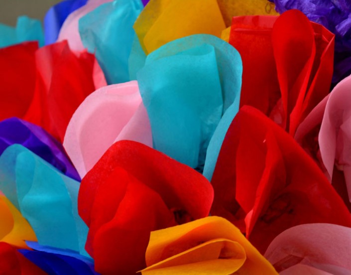 colored tissue paper